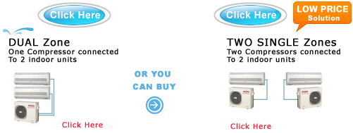 dual zone split air conditioner