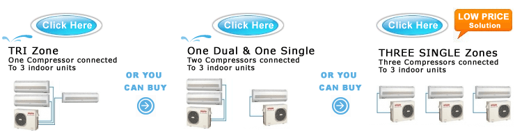 tri zone split air conditioner